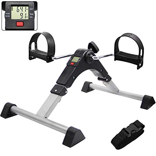 Hausse Folding Exercise Peddler Portable Pedal Exerciser with Electronic Display Black Walmart
