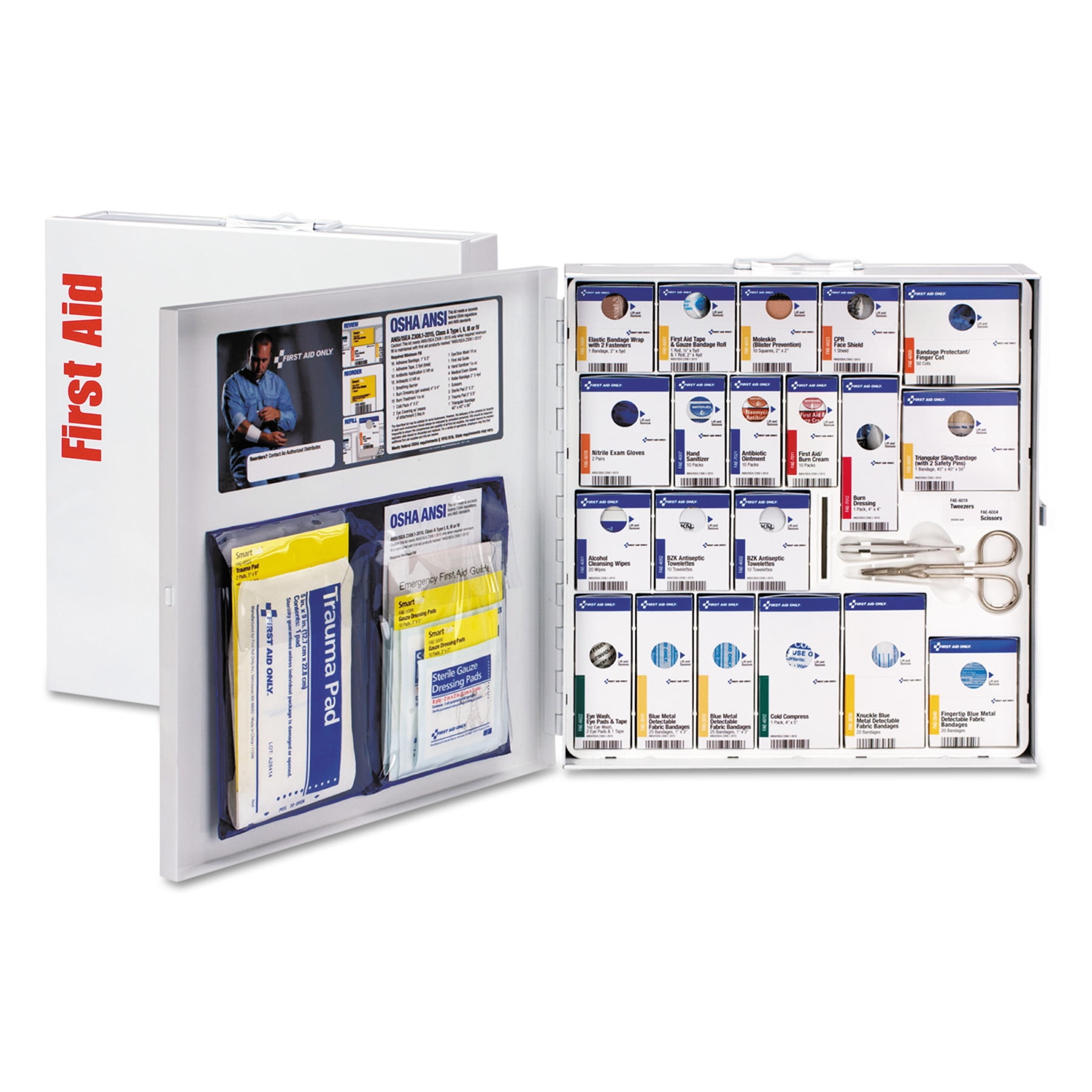 First Aid Only ANSI 2015 SmartCompliance Food Service Kit, w/o Medication, 50 People, 260 Piece