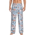 thumbnail image 2 of Goofa Rose Flowers Printed Soft Pajama Pants for Men, Wide Leg Comfy Casual Lounge Yoga Pants-Medium, 2 of 9