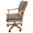thumbnail image 3 of Casa Solid Wood Dining Caster Chair - Mojave Gray Fabric - Natural Frame, 3 of 3