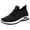Black, variant on DSJLMQ Women's Adjustable Strap Sneakers Non-S𝗅ip Running Walking Shoes Breathable Hollow Mesh Shoes Comfortable Soft Knit Tenis Closed Toe Wide Width L𝗈afers Sneakers