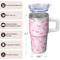 thumbnail image 3 of 20OZ Flamingo Lover Tumbler with Handle Leak Proof Coffee Mug Great Gifts for Women Suitable for Birthday Christmas Holidays Office Work Travel, 3 of 6