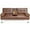 Brown, variant on Costway Convertible Folding Futon Sofa Bed Leather w/Cup Holders&Armrests Brown