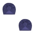 thumbnail image 3 of Minnieouse Hijab interior con nudo de turbante, Cruz étnica, estilo Simple, gorros universales lisos, gorro femenino, adornos para fiesta, azul marino Armada 2piezas Minnieouse CBP379467, 3 of 5