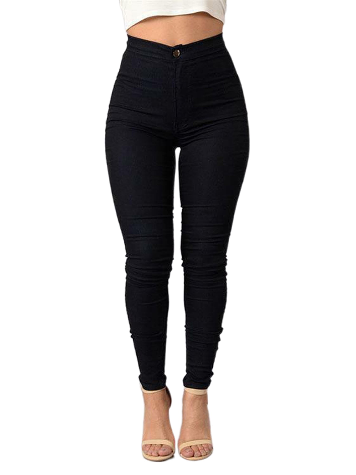 Woman Pencil Stretch Casual Denim Skinny Jeans Pants High Waist