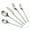 Silver, variant on Scheam Set of 5 Matte Satin Finish Flatware Set,Silver Stainless Steel Cutlery Set,Modern Kitchen Utensils Set,Long Handle Forged Tableware,Dishwasher Safe,for Home Restaurant