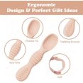 thumbnail image 4 of Cuchara de silicona, 2 cucharas, utensilio de aprendizaje adecuado para la primera etapa de dentición, recomendado por expertos, 4 of 5