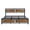 Brown, variant on iRerts Heavy Duty Metal King Platform Bed Frame with Wood Headboard, 1100 LBS Weight Capacity, Iron Mattress Foundation with Slat Support, Noise-Free, No Box Spring Needed, Black
