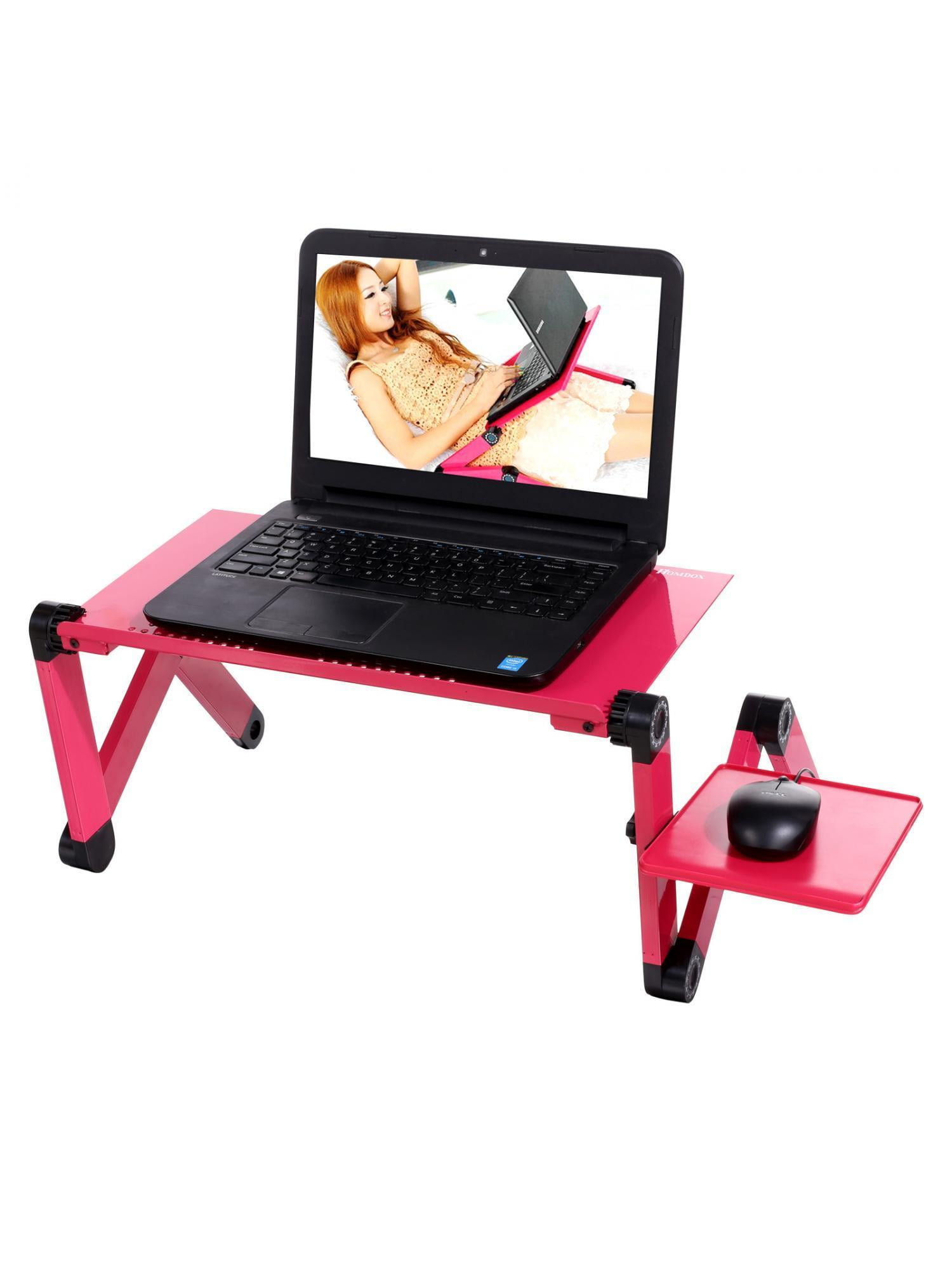 RONSHIN Electronics Laptop Stand Table Lap Desk Tray Portable Adjustable for Bed Computer Holder red