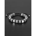 thumbnail image 2 of West Coast Jewelry Men's Silver Plated Hematite Cube Stone Bead Adjustable Bracelet (8mm), 2 of 5