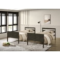 thumbnail image 4 of Home Design Exeter Twin Over Twin Solid Wood Bunk Bed Frame with Guardrails and Ladder, Dark Gray, Easy Assembly, 4 of 13