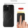thumbnail image 3 of Dteck For iPhone 17 Magnetic Wallet Detachable Card Holder Case, MagSafe Compatible Shockproof Kickstand and Wireless Charging Support, 2-in-1 Protective Cover for Women and Men, Cross Pattern Black, 3 of 7