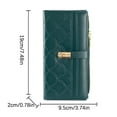 thumbnail image 5 of Cartera Larga Para Mujer Con Cierre a Presión Y Cremallera, Tarjetero De Piel De Poliuretano Y Funda Para Teléfono, Gran Capacidad Para Efectivo Y Tarjetas, Monedero De Uso Diario., 5 of 5