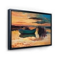 thumbnail image 3 of Designart 'Boat At The Lake During Evening Glow I' Nautical & Coastal Framed Canvas Wall Art Print, 3 of 5