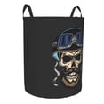 thumbnail image 2 of XMXT Collapsible Laundry Basket, Motorcycle Skeleton Print Waterproof Polyester Laundry Hamper, 40L, 2 of 8