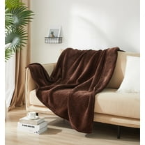 Mainstays Cozy Chenille Reverse to Plush Soft Couch Throw, Caffeine Brown, Standard Size