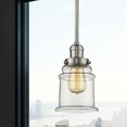 thumbnail image 3 of 201S-SN-G182-Innovations Lighting-Canton - 1 Light Stem Hung Mini Pendant In Industrial Style-10 Inches Tall and 6.5 Inches Wide-Brushed Satin Nickel, 3 of 7