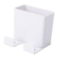 thumbnail image 3 of Baoblaze 3xRemote Control Storage Boxes Plug Charging Self Adhesive Shelf for Home white 3 Pcs, 3 of 5