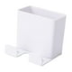 thumbnail image 2 of Cajas de almacenamiento para control remoto, organizador de pared sin perforaciones para uso en la oficina y el hogar. blanco, 2 of 4