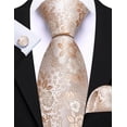 thumbnail image 4 of Corbata Barry.Wang de Seda Tejida con Diseño Floral 150 cm Set, 4 of 4