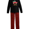 thumbnail image 1 of Conjunto de pijama y pantalones a cuadros con top holgado de manga larga con estampado bonito de coche navideño, ropa de dormir y ropa de salón para mujer, 1 of 4
