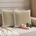 thumbnail image 2 of Cream Greek Key Outdoor Waterproof Pillow Covers, Geometric Greece Ancient Rustic Decorative Square Throw Pillowcase Sofa Cushion Sham for Patio/Couch/Chair, 18"x18" 2 Pack, 2 of 8