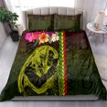 thumbnail image 2 of Housse de Couette Musique Hawaïenne Reggae Chanteuse Tribu Polynésienne et Hibiscus, 2 of 6
