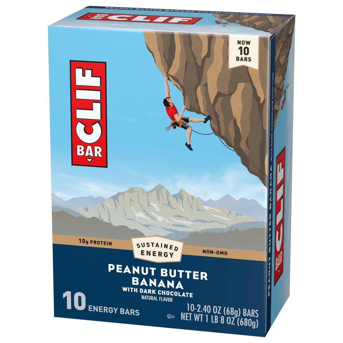CLIF Bar Peanut Butter Banana with Dark Chocolate - 24oz/10pk - Pack of 2