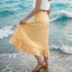 thumbnail image 5 of Faldas de Cintura Elástica para las Mujeres Vestidos de Playa de Moda de Verano con Bolsillos, Faldas Casuales para las Mujeres de Verano, 5 of 7