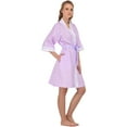 thumbnail image 3 of Ezi Women's 'Stacy' Gingham Cotton-rich Short House Robe, 3 of 5