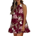 thumbnail image 1 of Moda mujer casual sexy impresión vestidos verano sin mangas vendaje vestido Fridja  hj4136, 1 of 5