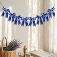 thumbnail image 6 of 8-Piece Blue Satin Bow Garland - Elegant Blue Satin Bows with Streamers for Wedding, Birthday, Baby Shower, Party Table Decor, Home Hanging Decoration, 6 of 6