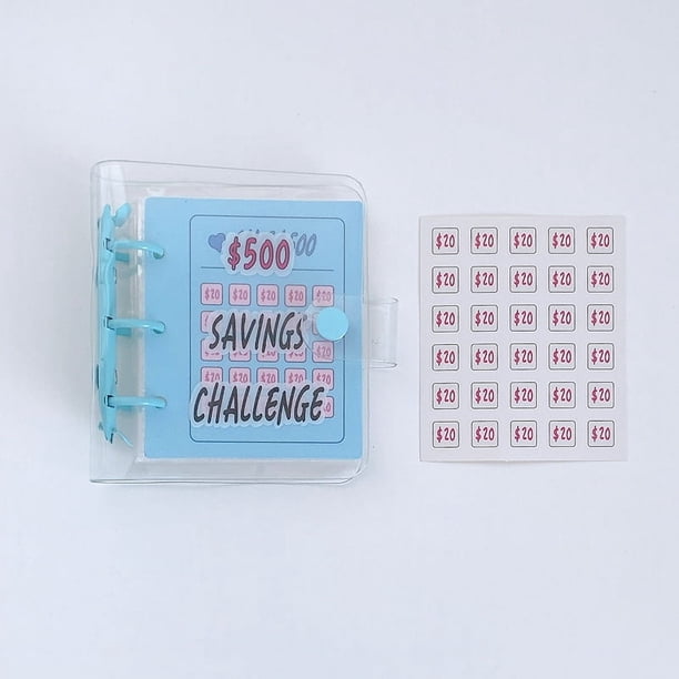 Carpeta de ahorro de dinero en PVC con 3 agujeros, mini carpeta de ahorro, carpeta de ahorro