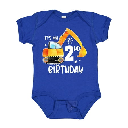 

Inktastic Construction Truck It s My 2nd Birthday Gift Baby Boy or Baby Girl Bodysuit