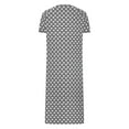thumbnail image 6 of MGDXOX Zipper Front Nightgown for Women Loose Pajamas Nightdress Polka Dot Bathrobes Full Length Sleepwear with Pockets Gray L, 6 of 8