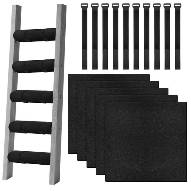 5 Almohadillas para Escalera de Litera con 10 Correas de Ajustables, para Acolchar la Escalera de la Cama Alta, para Subir de Forma Segura y Cómoda.