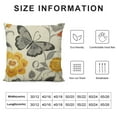 thumbnail image 5 of Nawypu Grey And Yellow Flower Pillow Covers Mustard Yellow Pillow Case Soft Decorative Spring Butterfly Pillow Covers Leaf Pillowcases Decor Gifts for Home Patio Couch Sofa, 5 of 5