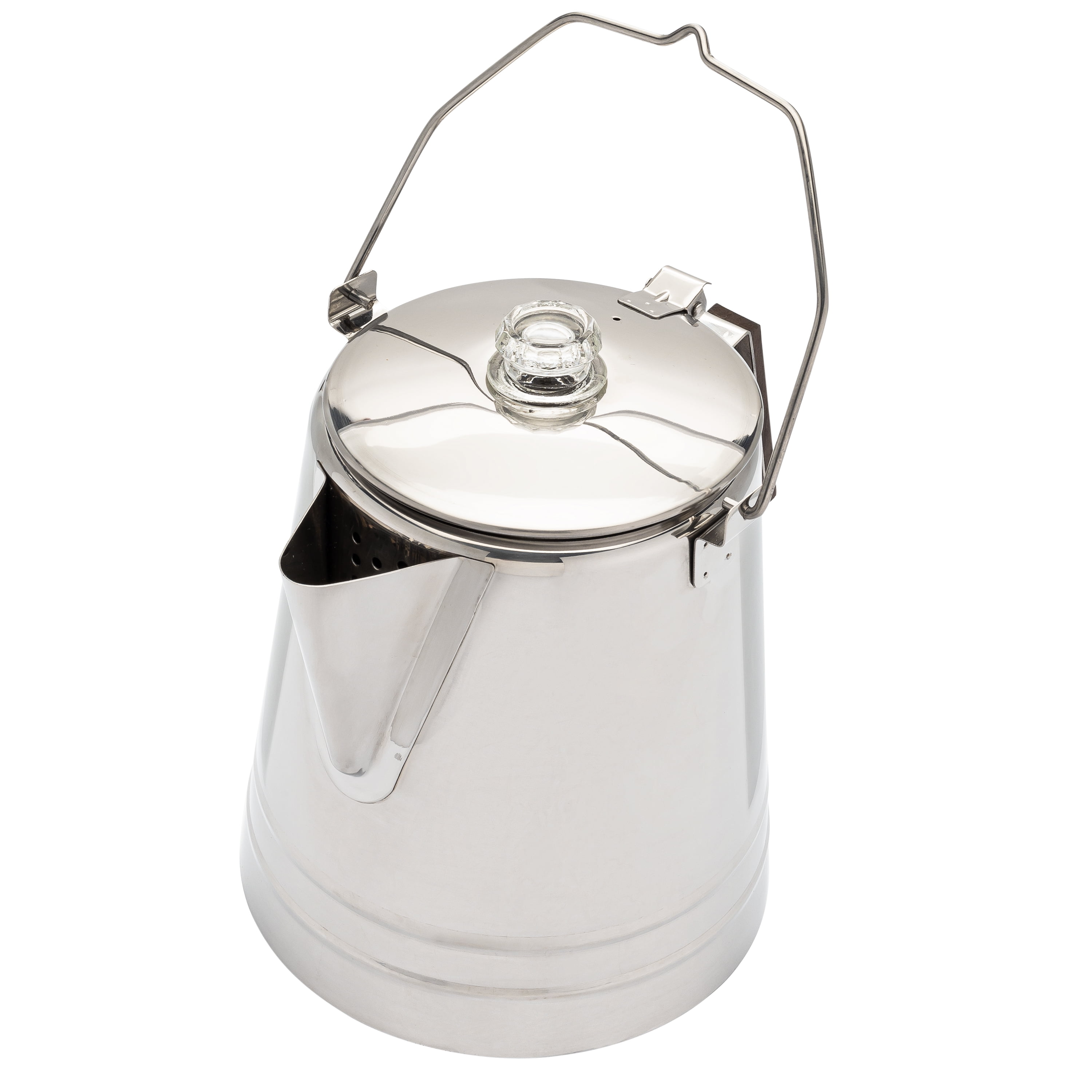 COLETTI Butte Camping Coffee Pot - Campfire Coffee Pot - Stainless Steel  Coffee Maker for Outdoors or Stovetop (14 CUP)