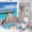 AA-3, variant on Tropical Flamingo Pineapple Pattern Shower Curtain Sets Non-Slip Rugs Bath Mat Toilet Cover U Shaped Mat 4 Pcs