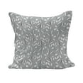 thumbnail image 1 of Grey Fluffy Throw Pillow Cushion Cover, Floral Ornaments Spring Theme Abstract Vintage Style Paisley Antique Illustration, Decorative Square Accent Pillow Case, 18" x 18", White Grey, by Ambesonne, 1 of 5