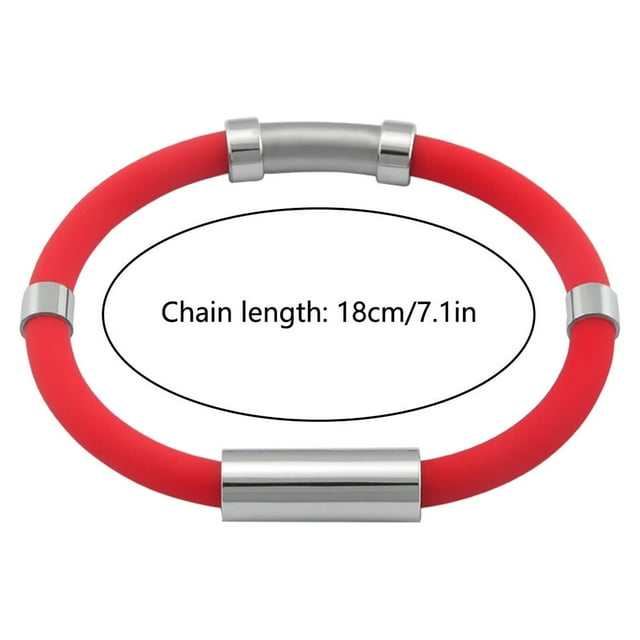 Ganfancp Anti- Pulsera Negativa Gel de Sílice Metal Energía Deportes Pulsera Ofertas y Liquidaciones 1X Pulsera Deportiva Antiestática de Iones Negativos