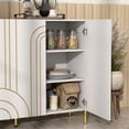thumbnail image 5 of Furniture of America Taos White Wood Buffet Console Sideboard Cabinet, 5 of 12