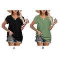 thumbnail image 5 of Qarigey Camiseta de algodón para mujer Blusa de jersey floral Top de vacaciones Ropa de verano Prendas para la parte del cuerpo, 5 of 5