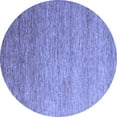 thumbnail image 1 of Ahgly Company Machine Washable Indoor Round Abstract Blue Modern Area Rugs, 3' Round, 1 of 4