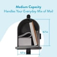 thumbnail image 4 of Architectural Mailboxes Grayson Galvanized Steel, Medium, Post-Mount Mailbox in Grey, 4 of 12