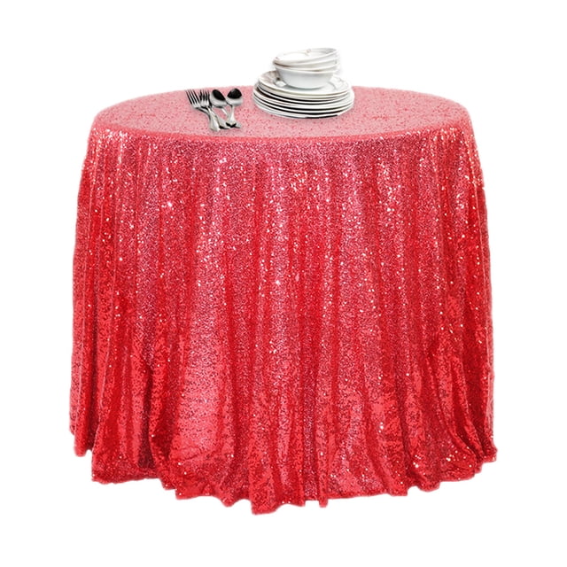 Mantel de lentejuelas redondo con drapeado brillante, mantel de tela brillante, mantel de lentejuelas para decoraciones de bodas, fiestas de cumpleaños, Navidad y Año Nuevo
