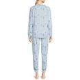 thumbnail image 4 of Muk Luks Women's and Women's Plus Long Sleeve Top and Pants Eye Mask, 2-Piece Pajama Set, 4 of 5