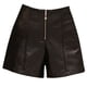 thumbnail image 4 of Pantalones cortos de cuero coreanos de otoño e invierno para mujer, de cintura alta, de PU, de talla grande, holgados, adelgazantes, informales, de corte A, con botas de pierna ancha, 4 of 4