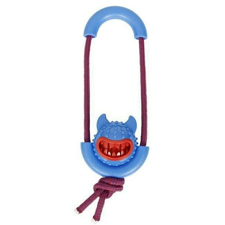 UPC: 0858342750899 | Pet Life ® Sling-Away Tug and Squeak Natural Jute and Rubber Dog Toy