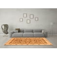 thumbnail image 3 of Ahgly Company Indoor Round Oriental Orange Traditional Area Rugs, 3' Round, 3 of 4